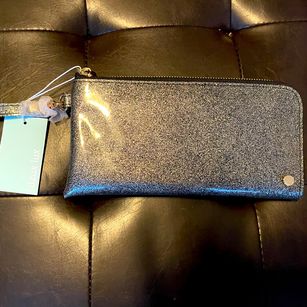 Clutch/wristlet- silver